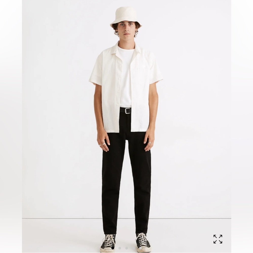Madewell Taper Jeans In Saturated Black Wash